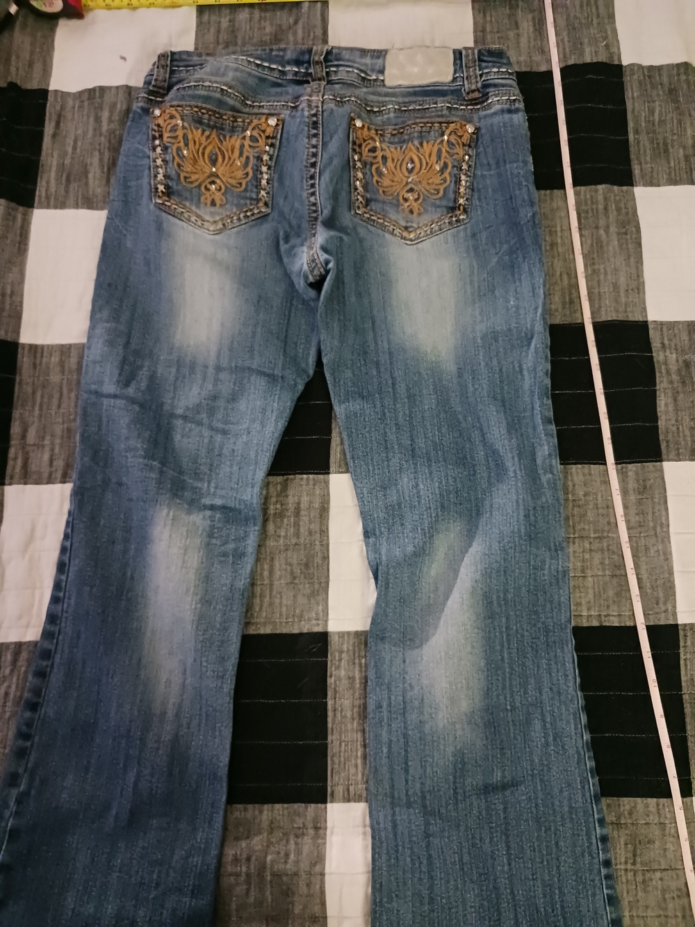Shyanne Distressed Medium Blue Straight-Leg Jeans - Picture 4 of 4